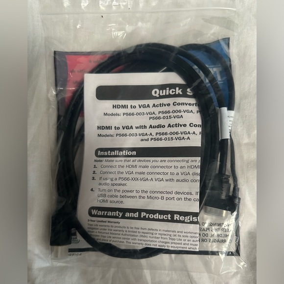 NEW Tripp-Lite P566-006-VGA Active Converter Cable - Picture 2 of 5